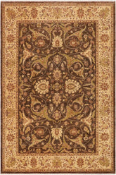 handmade Traditional Kafkaz Brown Beige Hand Knotted RECTANGLE 100% WOOL area rug 9 x 12